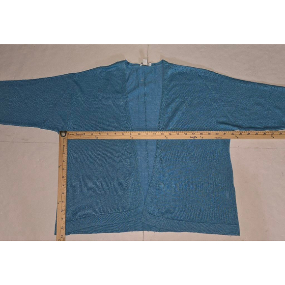 Lot of 2 Women's J. Jill Button Top & Open Front Cardigan, Sz L, Denim Blue Line - Picture 6 of 10